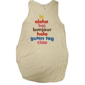 NEW Love Vintage Longline Tank Yellow Size Large